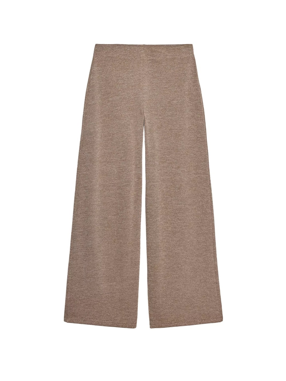 NWT Zara Textured Wide Leg Pants in Light Brown